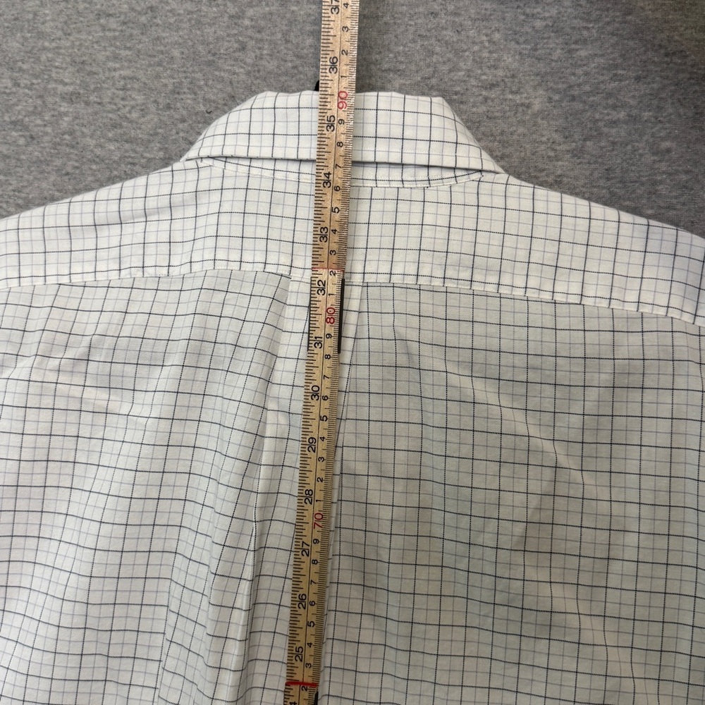 Ralph Lauren Men's Shirt Size XL White Grey Checkered Gold Button Down Sport EUC - Picture 7 of 8